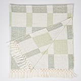 "Sumapaz Large Throw in Sage & Spring Green" - Blankets and Throws in green by Tatiana Ordoñez