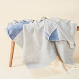 "Ceru Merino Throw" - Blankets and Throws in blue by Anjali Purohit