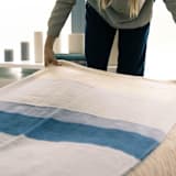 "Ceru Merino Throw" - Blankets and Throws in blue by Anjali Purohit