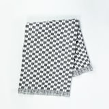 "Suzani Black and White Quilted Cotton Throw Blanket" - Blankets and Throws in black by Archive New York