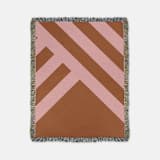 "Grand Signet Throw-Clay/Quartz" - Blankets and Throws in brown by Karbon Market