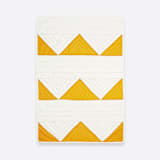 "Small Triangle Quilt Throw - Mustard" - Blankets and Throws in yellow by Anchal