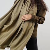 "Haze Throw" - Blankets and Throws in green by Anjali Purohit