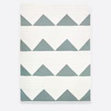 "Triangle Quilt Throw - Spruce" - Blankets and Throws in green by Anchal