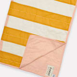 "Offset Stripe Quilt Throw - Rust" - Blankets and Throws in pink by Anchal