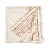 "Unah Coral Fully Hand Embroidered Throw" - Blankets and Throws in white by Anjali Purohit