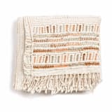 "Unah Coral Fully Hand Embroidered Throw" - Blankets and Throws in white by Anjali Purohit