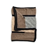 "Muhu Brown Gray Alpaca Throw" - Blankets and Throws in multicolor by Anjali Purohit