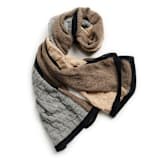 "Muhu Brown Gray Alpaca Throw" - Blankets and Throws in multicolor by Anjali Purohit