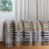 "Lambswool Throw | Glassier + Piccalilli" - Blankets and Throws in yellow by freya walker