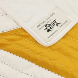 "Triangle Quilt Throw - Mustard" - Blankets and Throws in yellow by Anchal