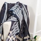 "Indie Throw" - Blankets and Throws in blue by Anjali Purohit