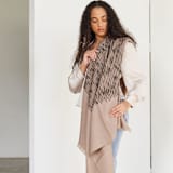 "Flo Brown Cream Handwoven Merino Throw" - Blankets and Throws in brown by Anjali Purohit