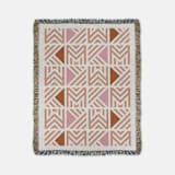 "Signet Throw Blanket - Quartz Multi" - Blankets and Throws in pink by Karbon Market