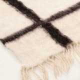 "Momos Black and Natural White Wool Blanket" - Blankets and Throws in black by Archive New York