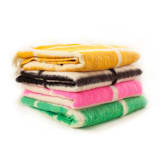 "Momos Black and Natural White Wool Blanket" - Blankets and Throws in black by Archive New York