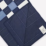 "Patchwork Plaid Quilt Throw - Navy" - Blankets and Throws in blue by Anchal