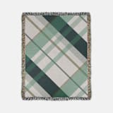 "Holiday Plaid-Mint" - Blankets and Throws in green by Karbon Market