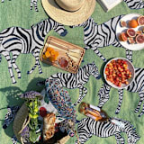 "Green Zebras Blanket" - Blankets and Throws in green by Olivia Wendel