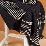 "Walnut Black Yak Throw" - Blankets and Throws in black by Anjali Purohit