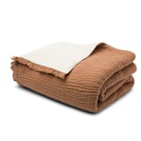 "Alaia Sherpa Throw - Sedona" - Blankets and Throws in brown by HOUSE NO.23