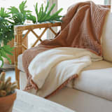 "Alaia Sherpa Throw - Sedona" - Blankets and Throws in brown by HOUSE NO.23