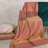 "Cocoon Handloom Merino Throw" - Blankets and Throws in multicolor by Anjali Purohit
