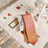 "Cocoon Handloom Merino Throw" - Blankets and Throws in multicolor by Anjali Purohit