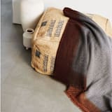 "Simply Taupe Brown Gray Handloom Merino Throw" - Blankets and Throws in brown by Anjali Purohit