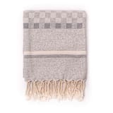 "Logan Towel - Mushroom Gray" - Blankets and Throws in gray by HOUSE NO.23