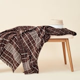 "Treacle Throw" - Blankets and Throws in brown by Anjali Purohit