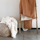 "Alaia Sherpa Throw - Coconut" - Blankets and Throws in natural by HOUSE NO.23
