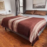 "Resin Merino Dark Maroon Handwoven Plush Blanket / Bedspread" - Blankets and Throws in red by Anjali Purohit