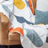 "Canopy Quilt Throw - Gumdrop" - Blankets and Throws in multicolor by Anchal