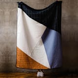 "Naari Quilt Throw" - Blankets and Throws in black by Anchal
