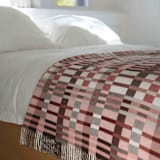 "Lambswool Throw | Calamine + Rust" - Blankets and Throws in pink by freya walker