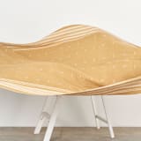 "Reyti Ochre Throw" - Blankets and Throws in yellow by Anjali Purohit