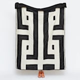 "Interlock Quilt Throw - Charcoal" - Blankets and Throws in black by Anchal