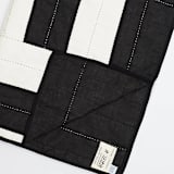 "Interlock Quilt Throw - Charcoal" - Blankets and Throws in black by Anchal