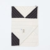 "Small Triangle Quilt Throw - Charcoal" - Blankets and Throws in black by Anchal