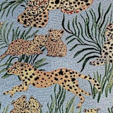 "Blue Cheetahs Blanket" - Blankets and Throws in blue by Olivia Wendel
