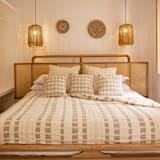"Cumbia Large Throw Earth Brown & Cream" - Blankets and Throws in brown by Tatiana Ordoñez
