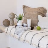 "Monte Viso Bedcover" - Blankets and Throws in black by HOUSE NO.23