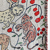"Pomegranate Lions Blanket" - Blankets and Throws in multicolorassorted-colors by Olivia Wendel