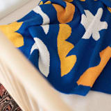 "Happy Habitat Mini Throw - Shapes at Play Royal" - Blankets and Throws in multicolor by Ampersand Design Studio