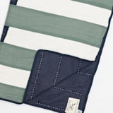 "Offset Stripe Quilt Throw - Spruce" - Blankets and Throws in green by Anchal