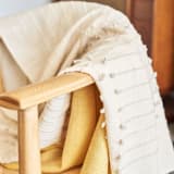 "Chalk Merino Throw" - Blankets and Throws in white by Anjali Purohit