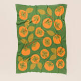 "Persimmon Throw Blanket" - Blankets and Throws in green by Superstitchous