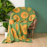"Persimmon Throw Blanket" - Blankets and Throws in green by Superstitchous