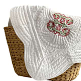 "Heirloom Personalized Baby Quilt" - Blankets and Throws in white by Virginia Marcello